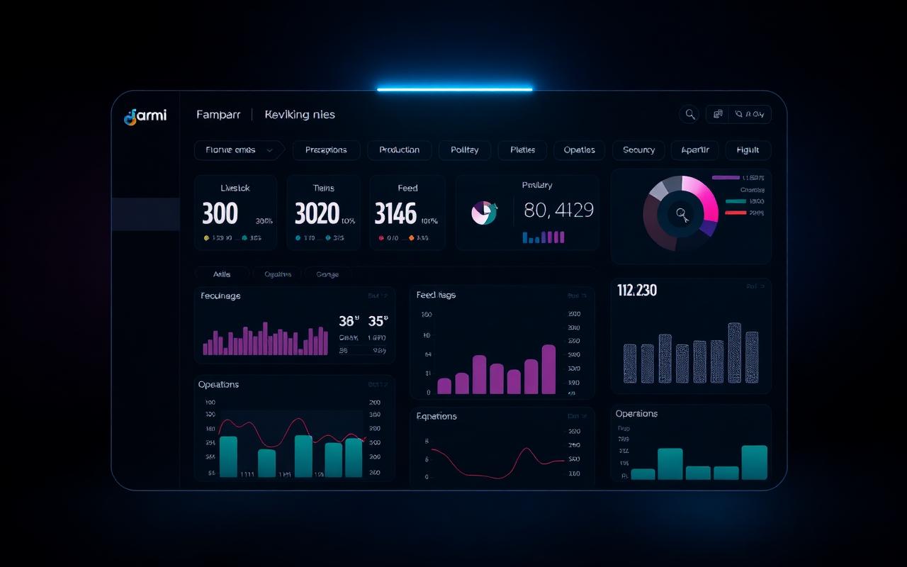 EmRose Farms — Digital Business & Automation interface mockup